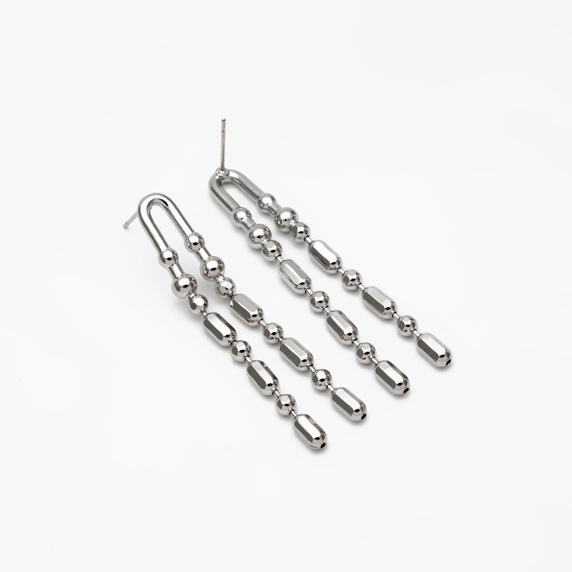 4pcs Gold/ Silver Chain Tassel Earrings, Tassel Stud Earring, Dangling Earrings, Minimalist Earrings (GB-4303)
